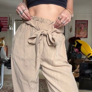 Tan wide leg Nordstrom Trousers